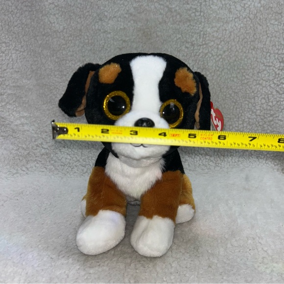 TY Classic Plush 2018 ROSCOE the Bernese Mountain Dog 9.5" gold glittery eyes - Picture 11 of 12